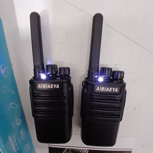 2PK AIBIAEYA F8 LONG RANGE ADULT WALKIE TALKIES WITH 1500MAH BATTERY, FM TRANSCIEVERS - 16CH, 462MHZ TWO-WAY RADIOS - BLACK image 2