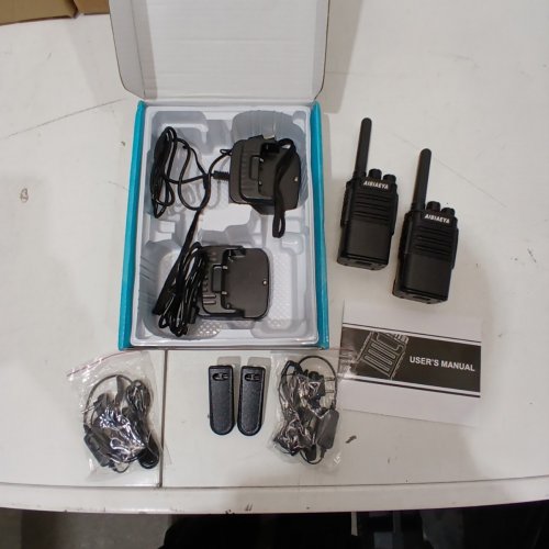 2PK AIBIAEYA F8 LONG RANGE ADULT WALKIE TALKIES WITH 1500MAH BATTERY, FM TRANSCIEVERS - 16CH, 462MHZ TWO-WAY RADIOS - BLACK image 3