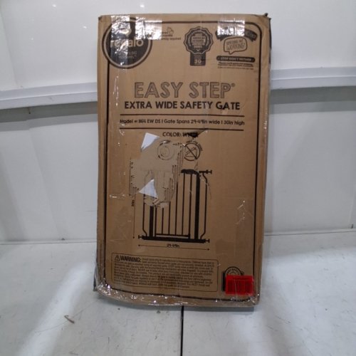 REGALO EASY STEP EXTRA WIDE METAL SAFETY GATE - 30" X 29"- 49" - WHITE - (MODEL: 1164EWDS) image 4