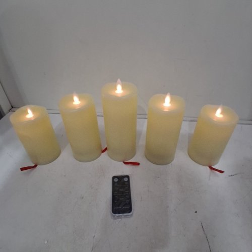 5PC STERNO HOME LED WAX CANDLES WITH REMOTE CONTROL (MODEL: 1447660) image 3