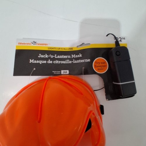 WAY TO CELEBRATE! LIGHT-UP JACK-O-LANTERN MASK - ORANGE image 3