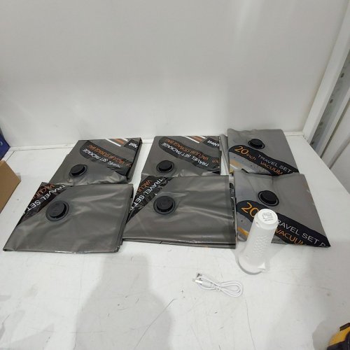 12PK ECHOSAMEN RECHARGEABLE ELECTRIC VACUUM TRAVEL STORAGE BAGS - MULTI-SIZE - GRAY image 3
