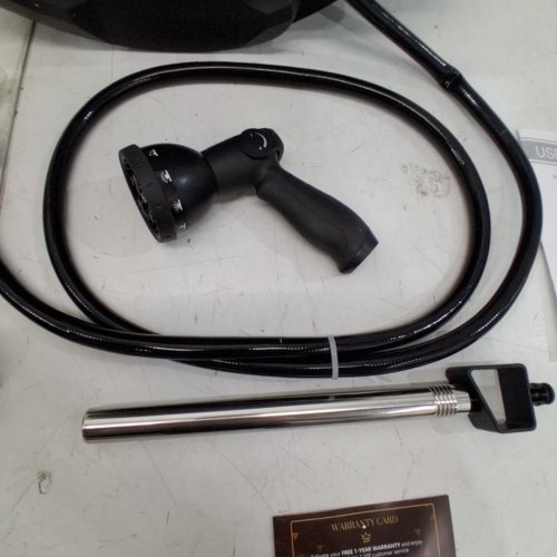 WIKIWIKI WALL MOUNTED RETRACTABLE GARDEN HOSE REEL WITH 10 FUNCTION SPRAYER - 1/2" X 100FT - BLACK (MODEL:WK-JGQ01) image 4