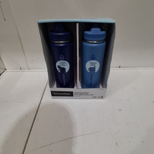2PC THERMOFLASK INSULATED BOTTLES - 24 OZ EACH - BLUE (ITEM: 2730866) image 2