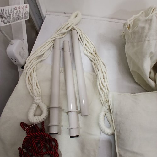 HANGING ROPE HAMMOCK SWING CHAIR SEAT - WHITE image 3