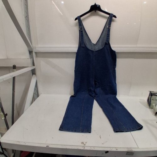 DENIM FLARE OVERALLS - MEDIUM - DARK BLUE image 2