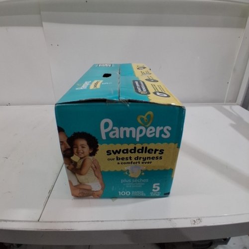 100PK PAMPERS SWADDLERS 100% LEAKPROOF DISPOSABLE BABY DIAPERS - SIZE 5 image 2