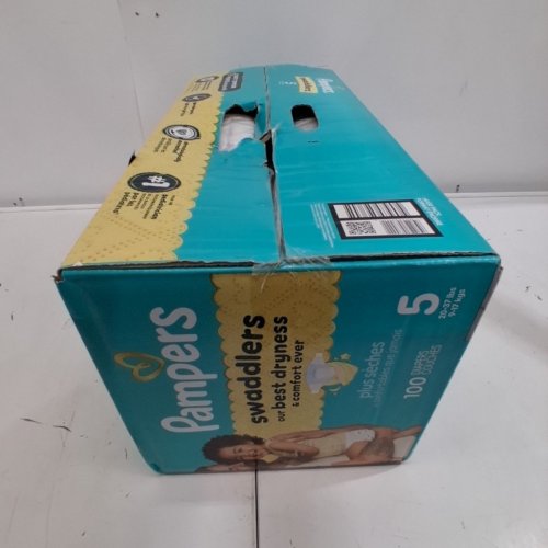 100PK PAMPERS SWADDLERS 100% LEAKPROOF DISPOSABLE BABY DIAPERS - SIZE 5 image 3