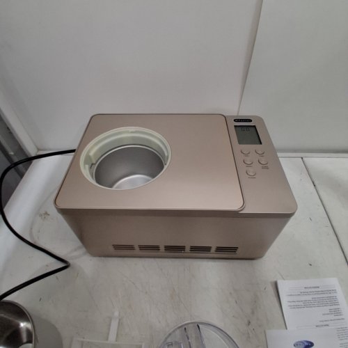 WHYNTER AUTOMATIC ICE CREAM & YOGURT MAKER MACHINE - 2QT - CHAMPAGNE GOLD (MODEL: ICM-220CGY) image 3
