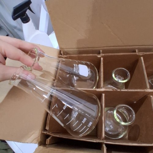 6PK PYREX NARROW MOUTH HEAVY DUTY RIM ERLENMEYER FLASK - CLEAR (MODEL: 4980-500) image 4