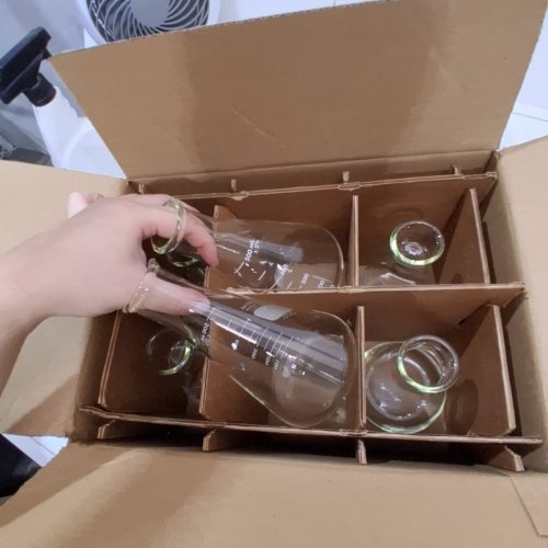 6PK PYREX NARROW MOUTH HEAVY DUTY RIM ERLENMEYER FLASK - CLEAR (MODEL: 4980-500) image 5