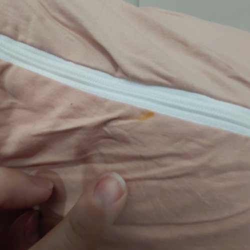 MEIZ PREMIUM U-SHAPED FULL BODY PREGNANCY SUPPORT PILLOW WITH VELOUR COVER - 55" X 31.5" - PINK image 3
