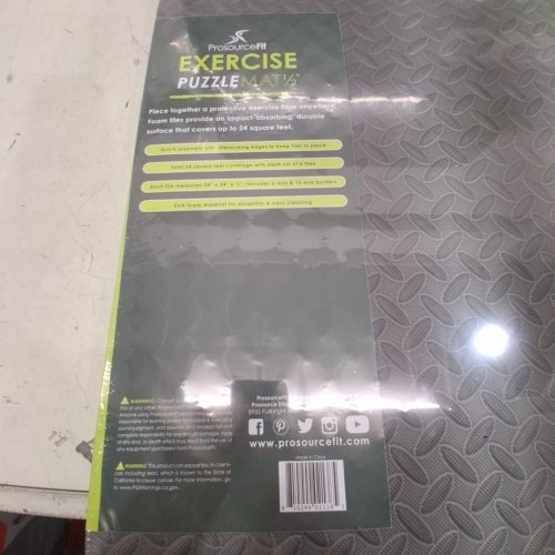 12PC PROSOURCEFIT INTERLOCKING EXERCISE PUZZLE MAT - 24" X 24" X 1/2"; 24 SQ. FT. - GRAY image 3