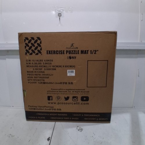 12PC PROSOURCEFIT INTERLOCKING EXERCISE PUZZLE MAT - 24" X 24" X 1/2"; 24 SQ. FT. - GRAY image 4