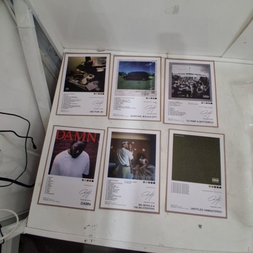 6PC CODERSPARADISE KENDRICK LAMAR PREMIUM MUSIC ALBUM WALL POSTERS - 8" X 12" image 2