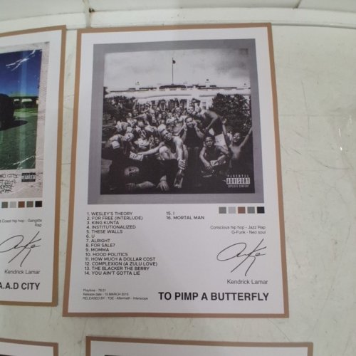6PC CODERSPARADISE KENDRICK LAMAR PREMIUM MUSIC ALBUM WALL POSTERS - 8" X 12" image 5