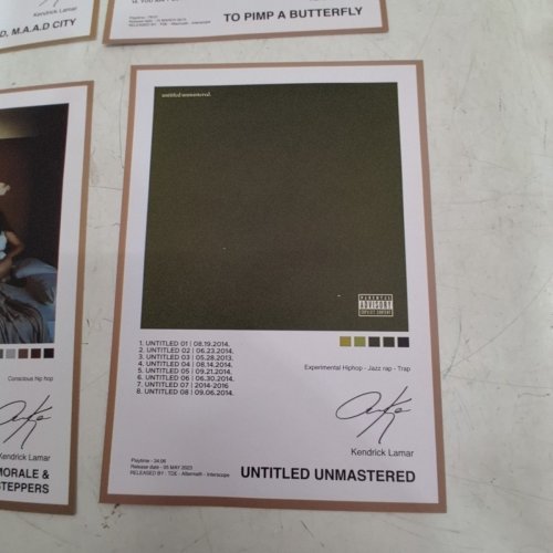 6PC CODERSPARADISE KENDRICK LAMAR PREMIUM MUSIC ALBUM WALL POSTERS - 8" X 12" image 8