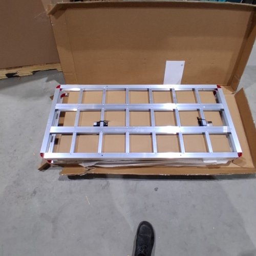 VEVOR HITCH CARGO CARRIER FOLDING TRAILER HITCH MOUNTED STEEL CARGO BASKET - 49'' X 22'' X 7''.1'' - SILVER - ( MODEL: TYGJ0026 ) image 2