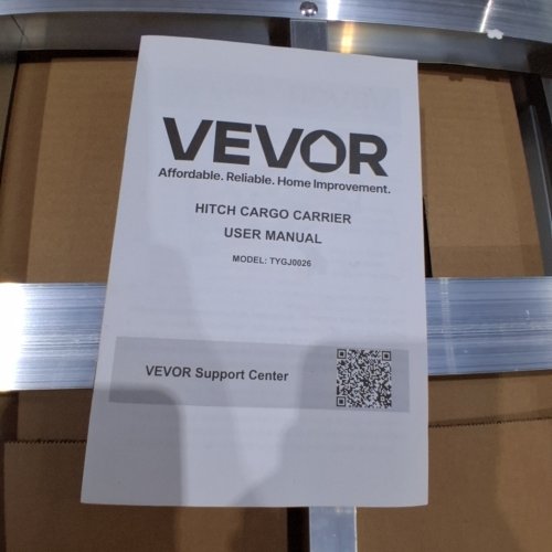 VEVOR HITCH CARGO CARRIER FOLDING TRAILER HITCH MOUNTED STEEL CARGO BASKET - 49'' X 22'' X 7''.1'' - SILVER - ( MODEL: TYGJ0026 ) image 4