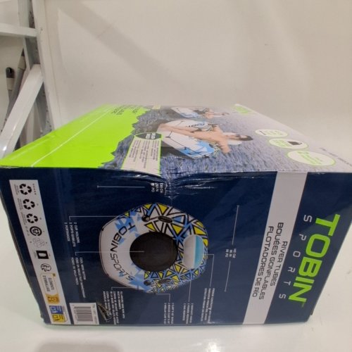 2PK TOBIN SPORTS WHITEWATER RUSH RIVER TUBES WITH CUPHOLDERS - 56" - 100KG CAP - BLUE/WHITE (MODEL: 1985304) image 5