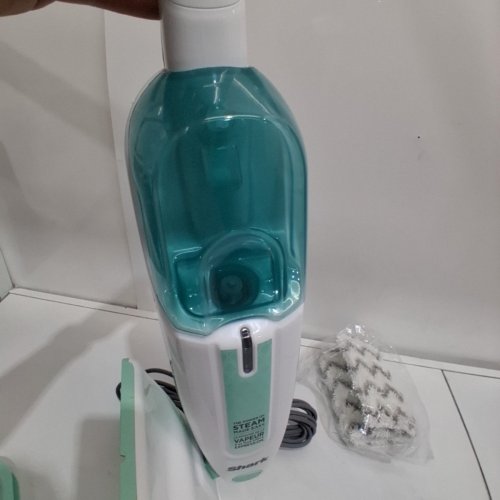 SHARK NINJA CLEAN & SANITIZE STEAM CORDED FLOOR CLEANER MOP WITH WASHABLE PAD - 375ML WATER TANK - WHITE/SEAFOAM (MODEL: S1000C) image 4