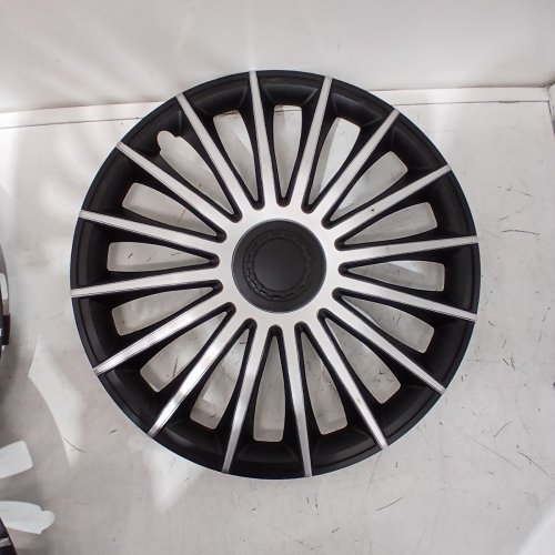 4PK ALPENA AUSTIN VEHICLE WHEEL COVERS - 17" - BLACK / GREY image 4