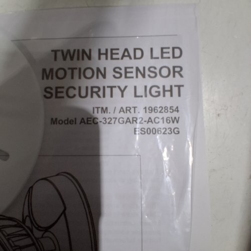 HOME ZONE SECURITY MOTION ACTIVATED LED SECURITY LIGHT 2500LM- 5000K - WHITE (MODEL: 1962854) image 2