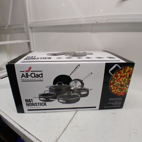 10PC ALL-CLAD HA1 HARD ANODIZED NONSTICK COOKWARE SET - BLACK image 4