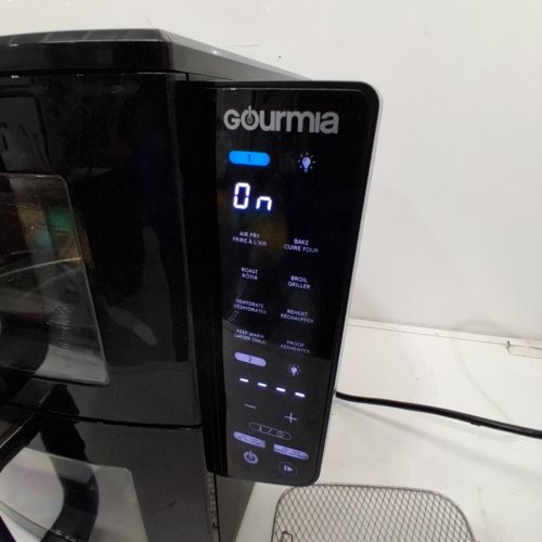 GOURMIA 4 DISH DUAL BASKET AIR FRYER WITH SYNC COOK - 11QT - BLACK (MODEL: 3333015) image 2