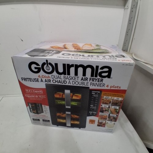 GOURMIA 4 DISH DUAL BASKET AIR FRYER WITH SYNC COOK - 11QT - BLACK (MODEL: 3333015) image 9
