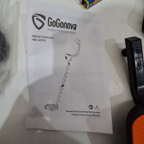 GOGONOVA METAL DETECTOR, WATERPROOF WITH HIGH ACCURACY - 8" SEARCH COIL, ALL METAL & GOLD DETECTOR - ORANGE (MODEL:MD-4070) image 4
