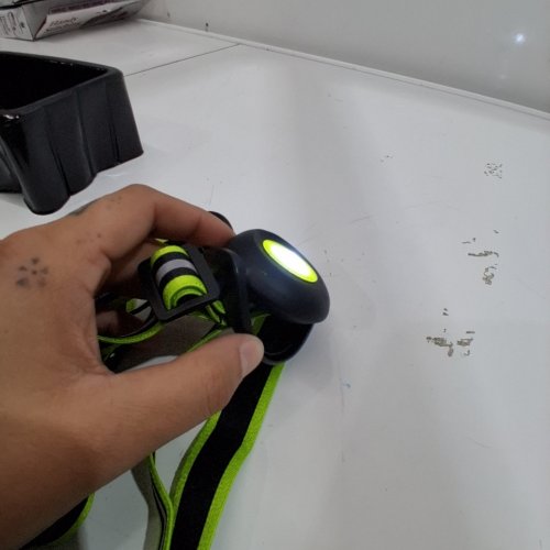 WEST BIKING USB RECHARGEABLE NIGHT RUNNING CHEST LIGHT - BLACK/GREEN image 2