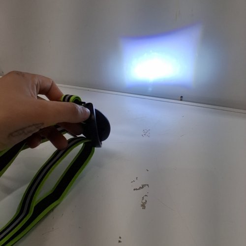 WEST BIKING USB RECHARGEABLE NIGHT RUNNING CHEST LIGHT - BLACK/GREEN image 3