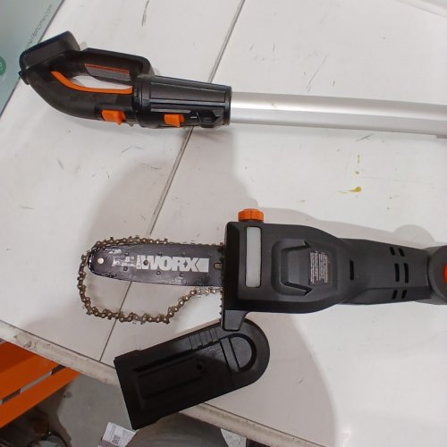 WORX 20V POWER SHARE EXTENDABLE POLE SAW WITH AUTO TENSION - 13FT MAX LENGTH, 8" BLADE - BLACK/ORANGE (MODEL: WG349.9) image 6