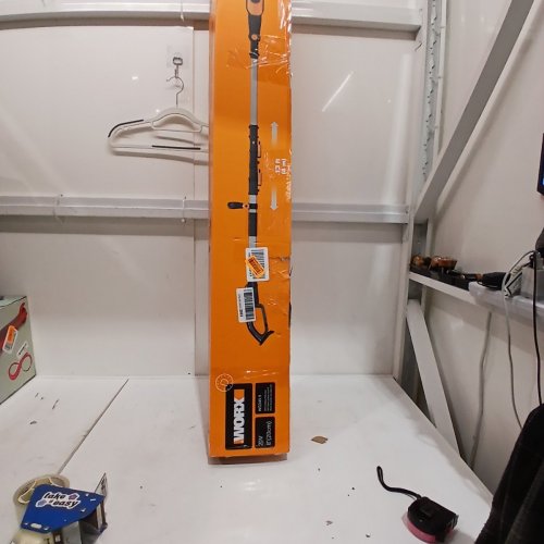 WORX 20V POWER SHARE EXTENDABLE POLE SAW WITH AUTO TENSION - 13FT MAX LENGTH, 8" BLADE - BLACK/ORANGE (MODEL: WG349.9) image 9