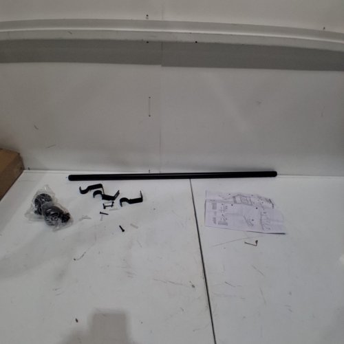 AMAZON BASICS CURTAIN ROD WITH ROUND FINIALS - 36"-72" - BLACK image 2