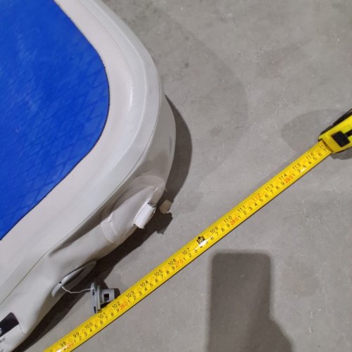 COOLWAVE INFLATABLE HEAVY DUTY DOCK BUMPER BOAT FENDER - 9FT - BLUE, GREY image 2