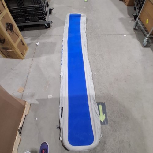 COOLWAVE INFLATABLE HEAVY DUTY DOCK BUMPER BOAT FENDER - 9FT - BLUE, GREY image 3