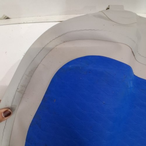 COOLWAVE INFLATABLE HEAVY DUTY DOCK BUMPER BOAT FENDER - 9FT - BLUE, GREY image 5