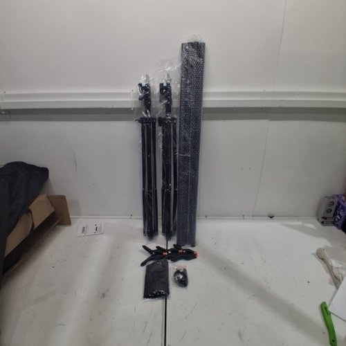 ZBWW PHOTO VIDEO STUDIO ADJUSTABLE BACKDROP STAND - 6.5FT X 10FT - BLACK image 2