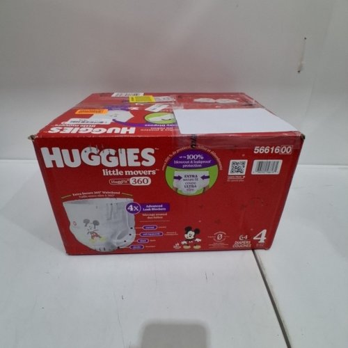 64PK HUGGIES LITTLE MOVERS HUGGFIT BABY DIAPERS WITH 360° WAISTBAND - SIZE 4 - DISNEY MICKEY MOUSE(22 - 37LB) (MODEL: 5661600) image 4