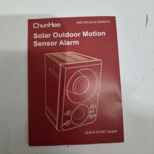 2PK CHUNHEE SOLAR OUTDOOR MOTION SENSOR ALARM - RED (MODEL: SL16) image 3