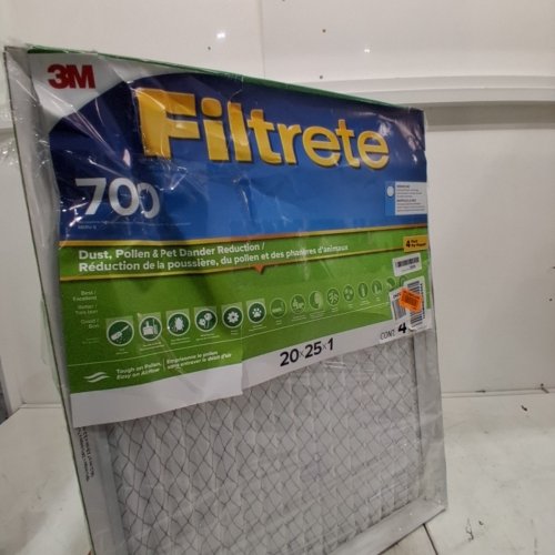4PK 3M FILTRETE AC FURNACE AIR FILTER - MPR 700 - MERV 8 - 20" X 25" X 1" - WHITE image 4