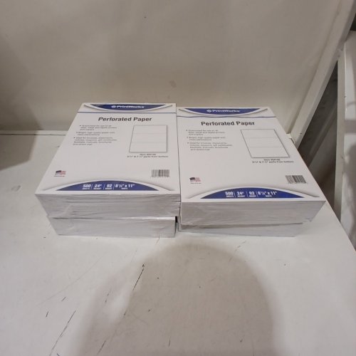 500PK PRINTWORKS 2-HOLE TOP-PUNCHED PROFESSIONAL PAPER - WORKS WITH ALL LASER, INKJET & DIGITAL PRINTERS & COPIERS - 75GSM - 2 3/4" CENTER-TO-CENTER HOLES - 8.5" X 11" - WHITE (MODEL: ‎04110) image 2