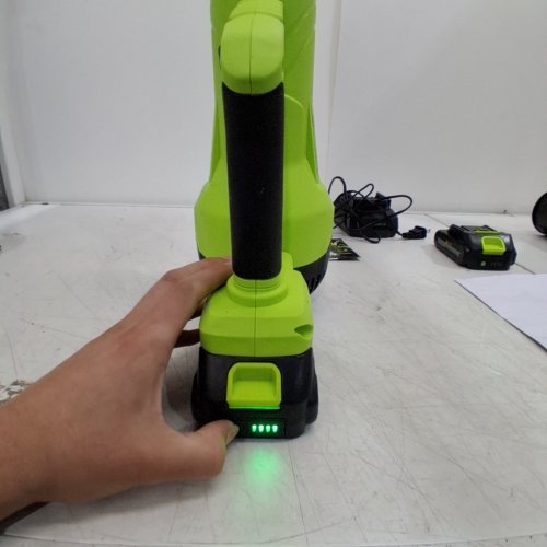 GREENER CORDLESS LEAF BLOWER - 21V - 2AMP - GREEN/BLACK (MODEL: LB-01) image 2