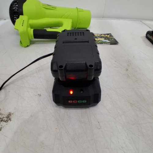 GREENER CORDLESS LEAF BLOWER - 21V - 2AMP - GREEN/BLACK (MODEL: LB-01) image 3