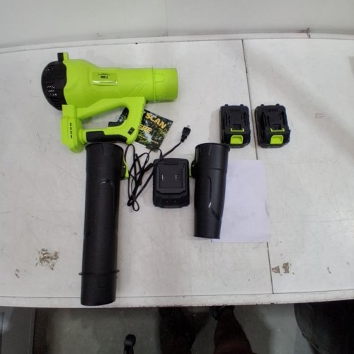 GREENER CORDLESS LEAF BLOWER - 21V - 2AMP - GREEN/BLACK (MODEL: LB-01) image 6