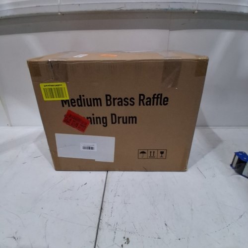 CARNIVAL CANADA RAFFLE DRUM MEDIUM SIZE, BARREL TUMBLER, 16” X 12” - BRASS - (MODEL: RTD-1612-GD-CA) image 6