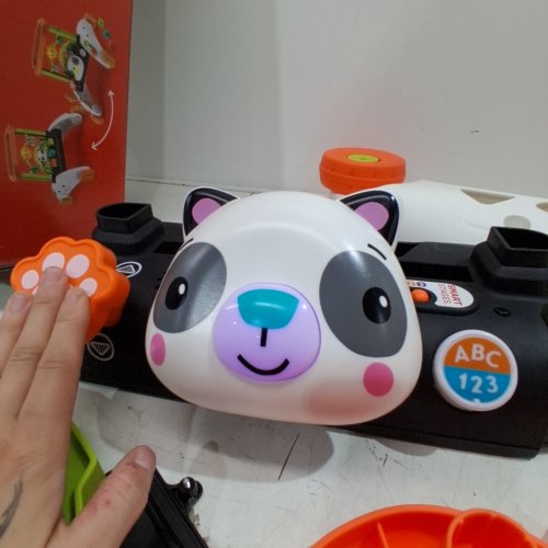 FISHER-PRICE 2-SIDED STEADY SPEED PANDA WALKER INTERACTIVE BABY TOY WITH LIGHT, 100+ SONGS, SOUNDS & PHRASES (MODEL: ‎HGM26) image 2