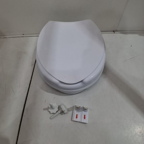 BIOS LIVING 2" RAISED TOILET SEAT WITH LID - WHITE (MODEL: 59056L) image 2